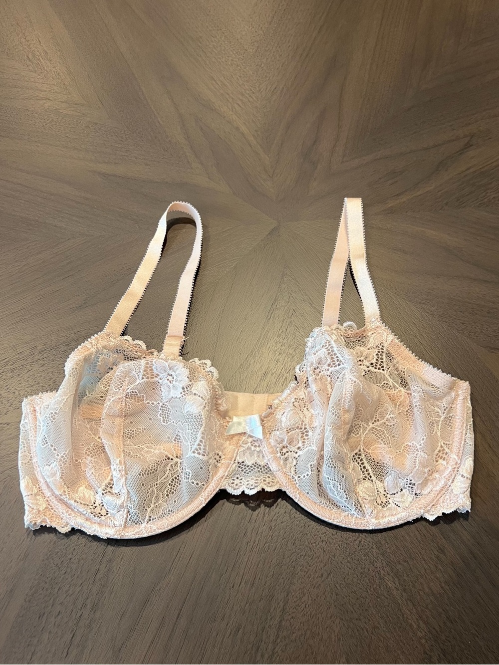 Apt. 9 Intimates Blush Pink Lace Underwire Bra Womens Sz 40D